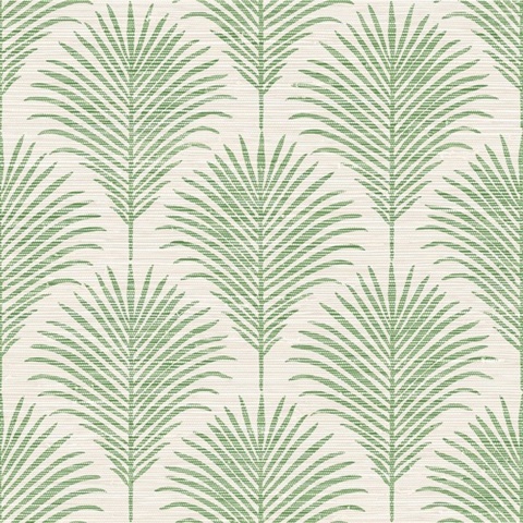 Marco Allover Green Palm Grasscloth Wallpaper