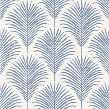 Marco Allover Navy Blue Palm Grasscloth Wallpaper