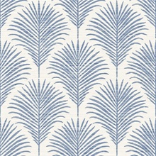 Marco Allover Navy Blue Palm Grasscloth Wallpaper