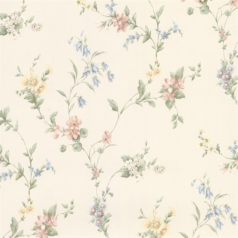 Marcus Multicolor Floral Trail Wallpaper