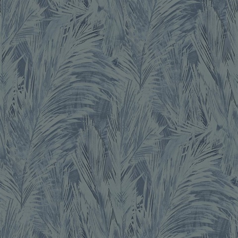 Mari Botanical Navy Blue Wallpaper
