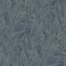 Mari Botanical Navy Blue Wallpaper