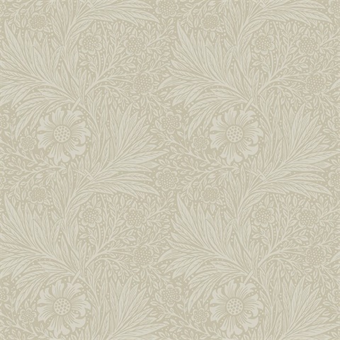 Marigold Garden Floral Neutral Peel and Stick Wallpaper