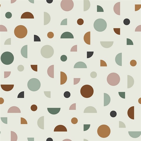 Marilee Multicolor Modern Circles Wallpaper