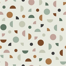 Marilee Multicolor Modern Circles Wallpaper