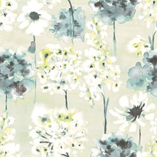 Marilla Aquamarine Watercolor Floral