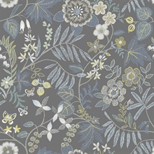 Marilyn Light Grey Floral Trail Wallpaper