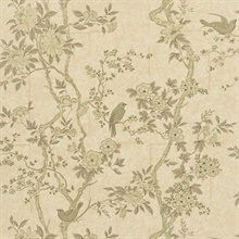 Marlowe Floral Mother Of Pearl Floral Branch Ralph Lauren Wallpaper