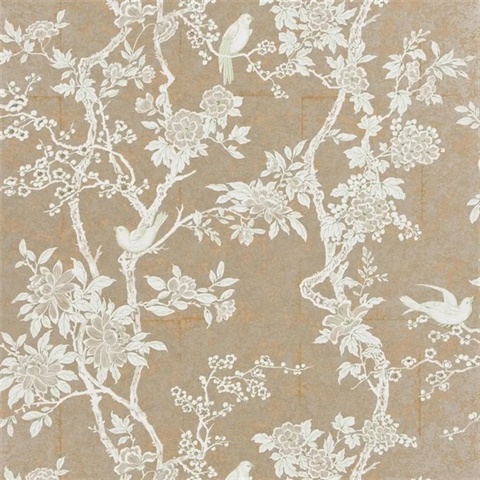 Marlowe Floral Sterling Floral Branch Ralph Lauren Wallpaper