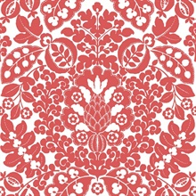 Marni Red Fruit Paisley Damask Wallpaper