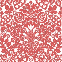 Marni Red Fruit Paisley Damask Wallpaper