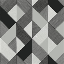 Marquetry Greystone Peel and Stick Wallpaper