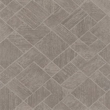Marquetry Taupe Tile Wallpaper