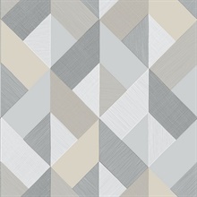 Marquetry Warm Stone Peel and Stick Wallpaper