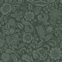 Marta Green Floral Trail Wallpaper