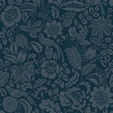 Marta Navy Floral Trail Wallpaper