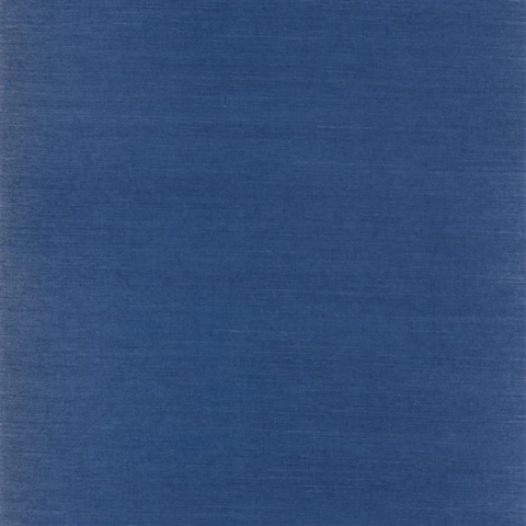Maslin Weave Bright Blue Ralph Lauren Natural Grasscloth Wallpaper