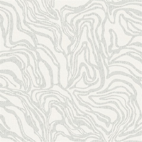 Massar Silver Modern Marbled Wallpaper