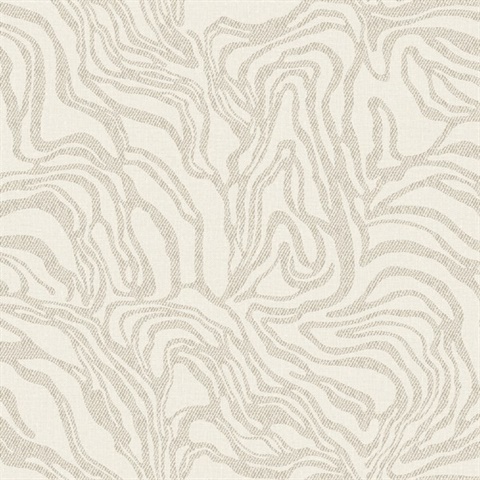 Massar Taupe Modern Marbled Wallpaper