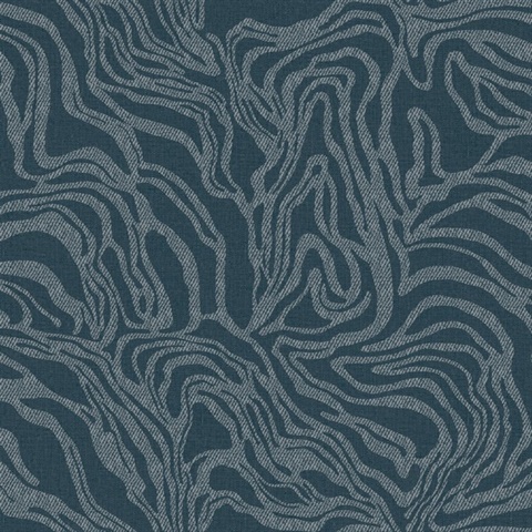 Massar Teal Modern Marbled Wallpaper