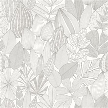Mathias Grey Botanical Wallpaper