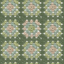 Maud Green Crochet Geometric Wallpaper