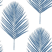 Maui Palm Botanical Coastal Blue Peel and Stick Wallpaper