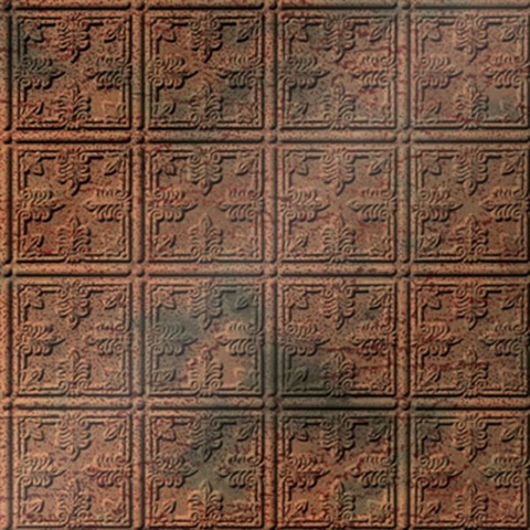 Maze Ceiling Panels Aged Copper