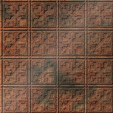 Maze Ceiling Panels Aged Copper
