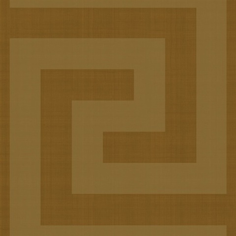 Maze Geo Geometric Antique Gold Peel and Stick Wallpaper