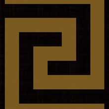 Maze Geo Geometric Ebony & Gold Peel and Stick Wallpaper