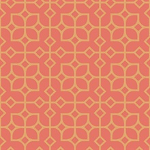 Maze Orange Tile Wallpaper