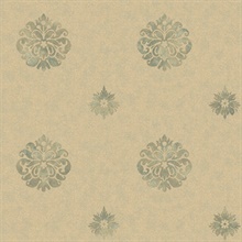 Meadow Green Medallion Wallpaper