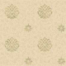 Meadow Yellow Medallion Wallpaper