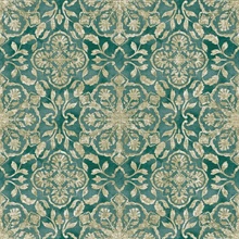 Green Medallion String Wallpaper