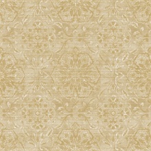 Beige Medallion String Wallpaper
