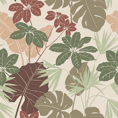 Medellin Neutral Rainforest Floor Wallpaper