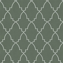 Medina Trellis Green Peel and Stick Wallpaper