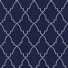 Medina Trellis Navy Peel and Stick Wallpaper
