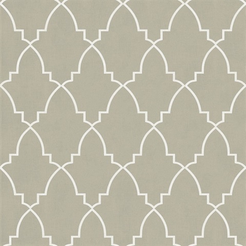 Medina Trellis Taupe Peel and Stick Wallpaper