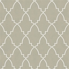 Medina Trellis Taupe Peel and Stick Wallpaper