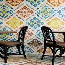 Mediterranean Mosaic Commercial Wallpaper