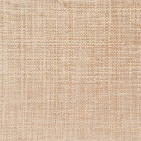Meilian Blush Pink Abaca Basketweave Wallpaper