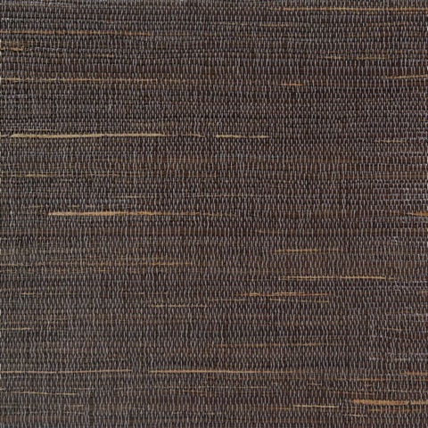 Meilin Chocolate Natural Grasscloth Wallpaper