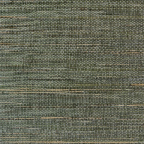 Meilin Dry Sage Natural Grasscloth Wallpaper