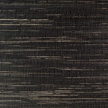 Meilin Midnight Black Natural Grasscloth Wallpaper