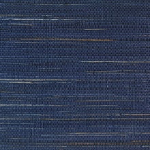 Meilin Navy Blue Natural Grasscloth Wallpaper