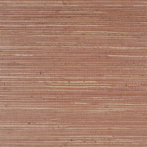 Meilin Sunset Orange Natural Grasscloth Wallpaper