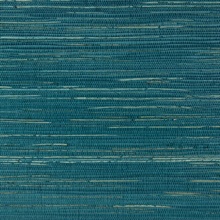 Meilin Turquoise Natural Grasscloth Wallpaper