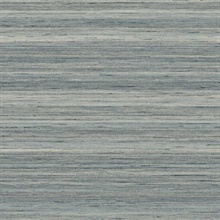 Meiya 27 Slate Blue Horizontal Stria Wallpaper